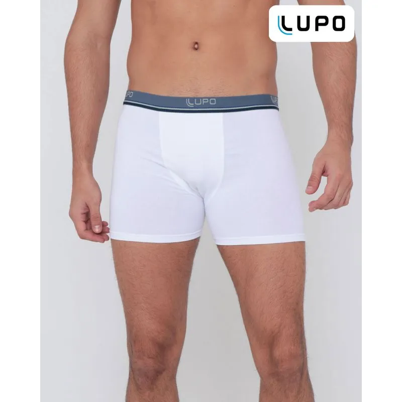 Cueca Boxer Lupo Algodão Branca P