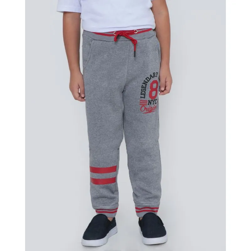Calça Moletom Infantil Jogger Mescla Cinza 8