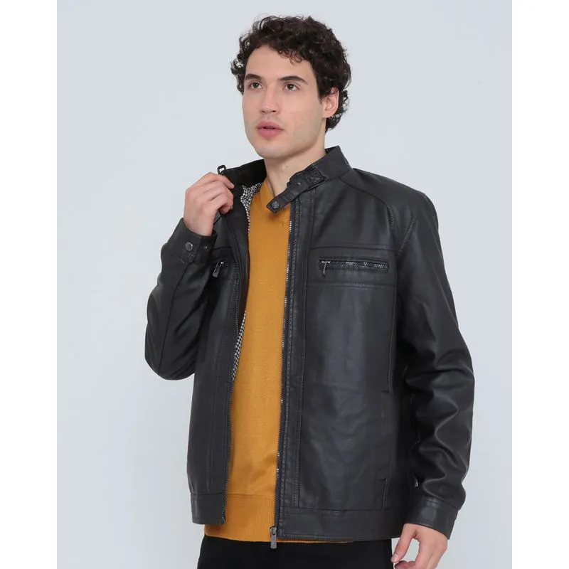 Jaqueta Masculina Material Sintético Marrom Escuro G