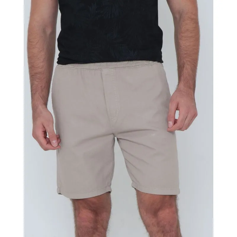 Bermuda Sarja Masculina Básica Elástico Bege P