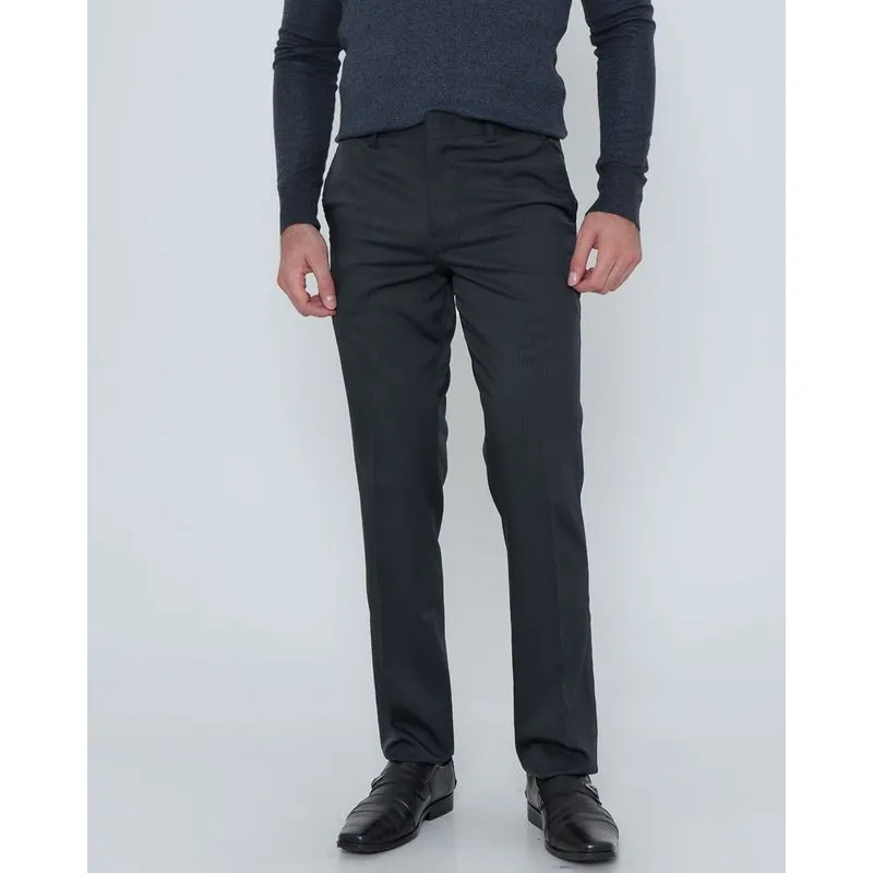 Calça Social Masculina Slim Listrada Preta 46