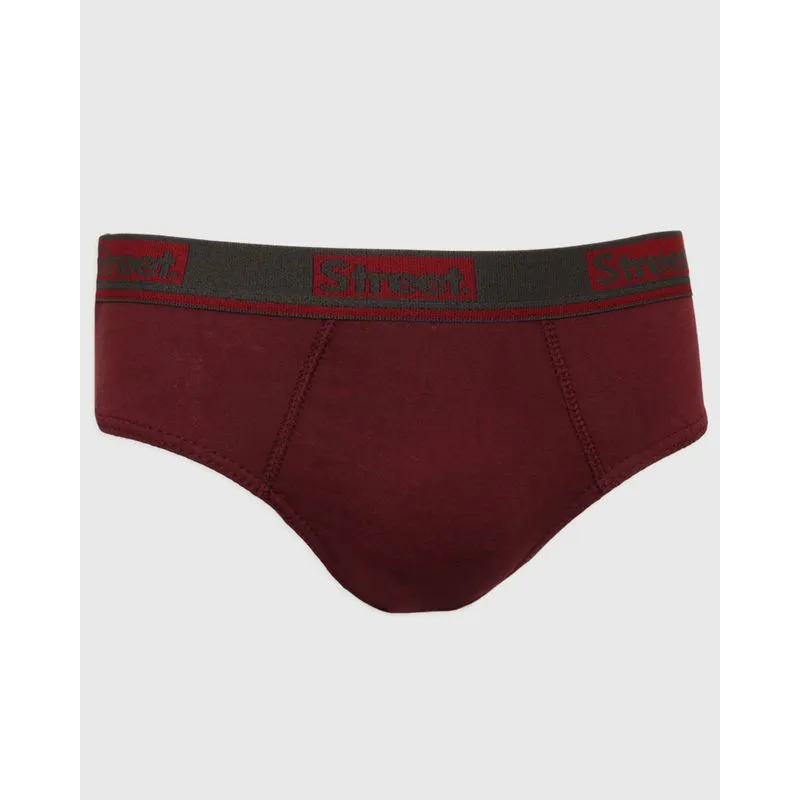 Cueca Masculina Slip Algodão Sortida Vinho GG