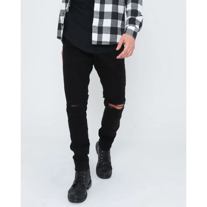 Calça Jeans Masculina Skinny Preta 44