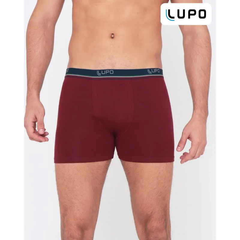 Cueca Boxer Lupo Algodão Vinho P