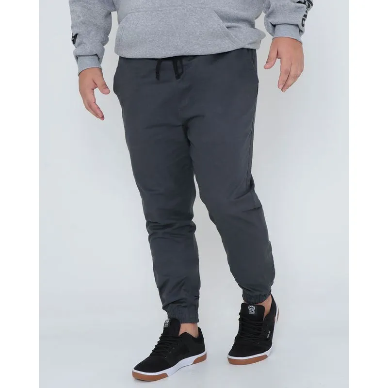 Calça Sarja Plus Size Masculina Jogger Cinza Escuro 54