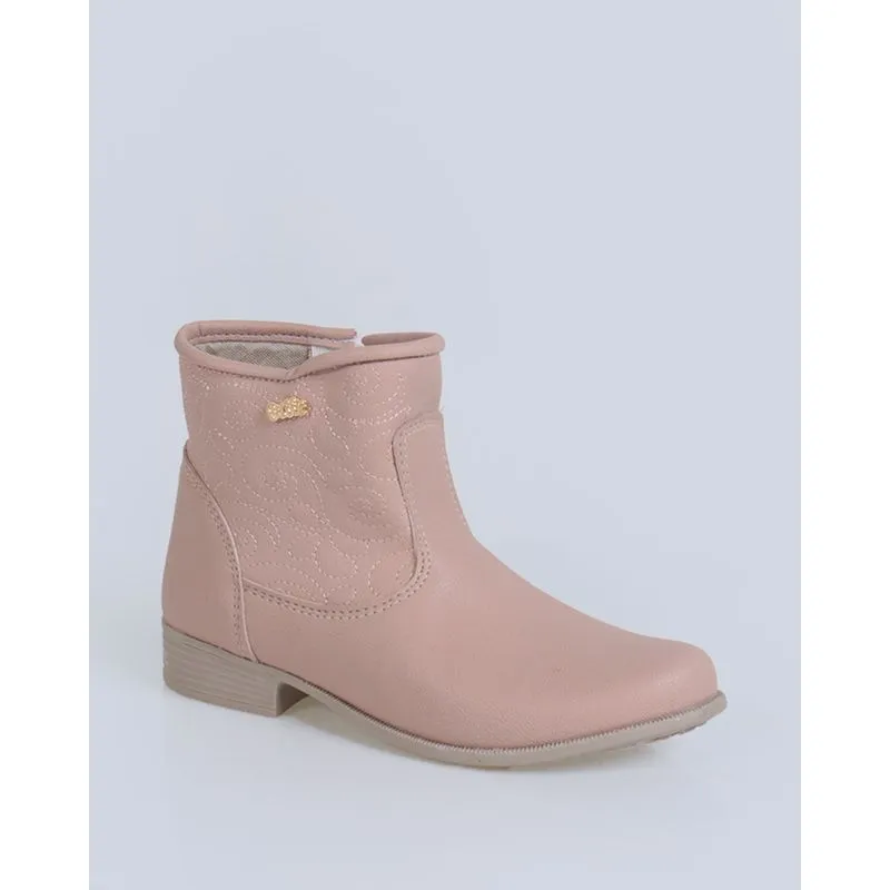 Bota Infantil Cano Médio Rosa Claro 34