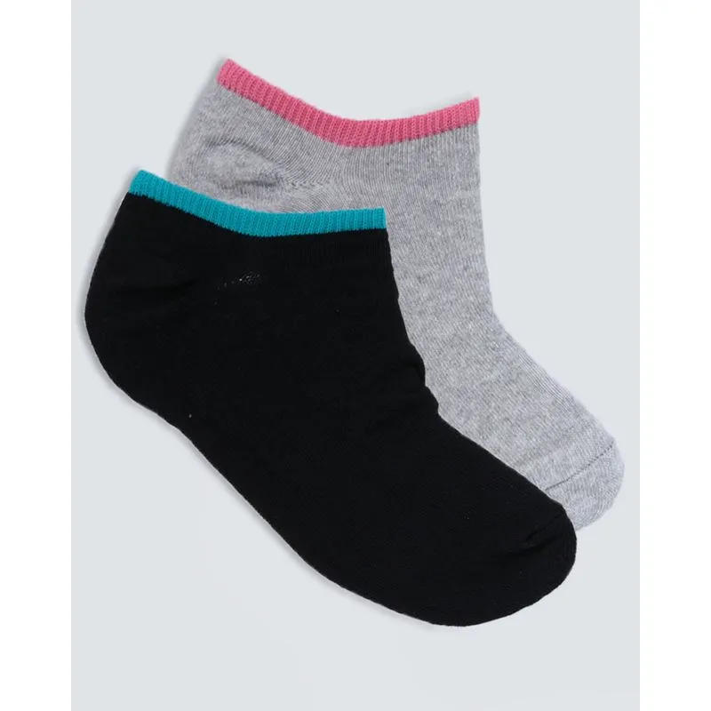 Kit 2 Pares Meia Invisível Preta Cinza 34 A 39