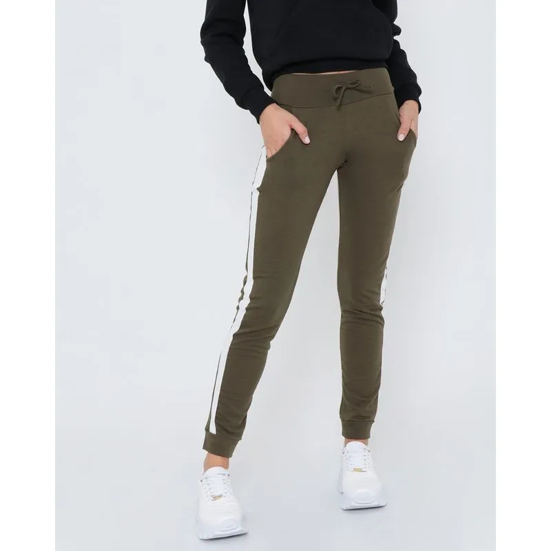 Calça Feminina Jogger Moletinho Verde Escuro G