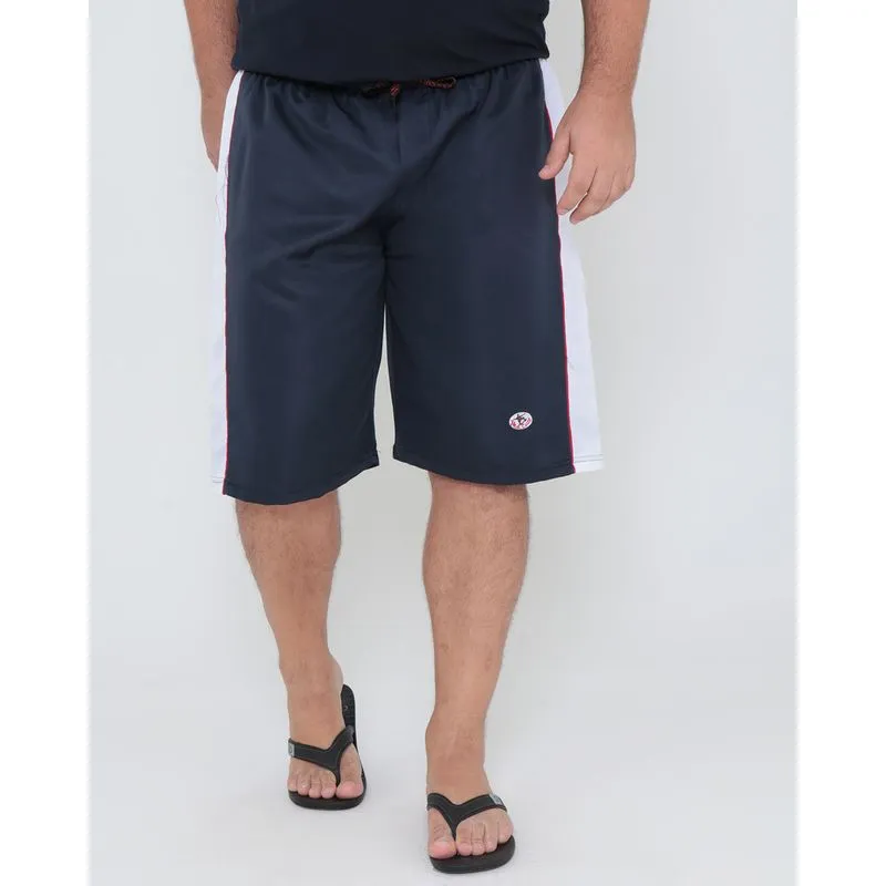 Bermuda Masculina Plus Size Recorte Azul Marinho G1