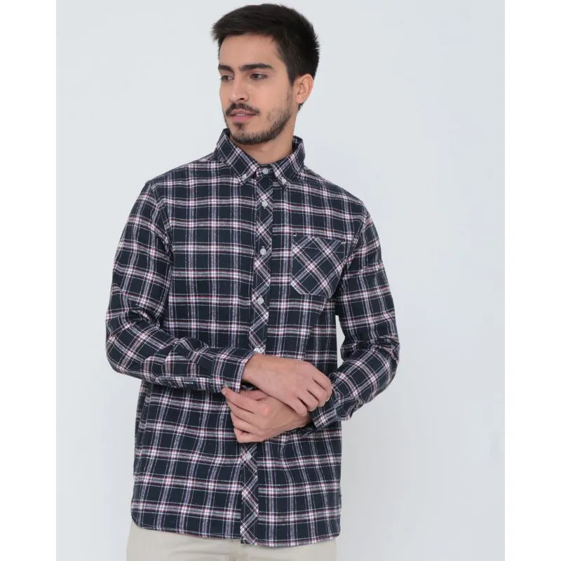 Camisa Flanela Masculina Xadrez Azul Marinho 21123000097096P