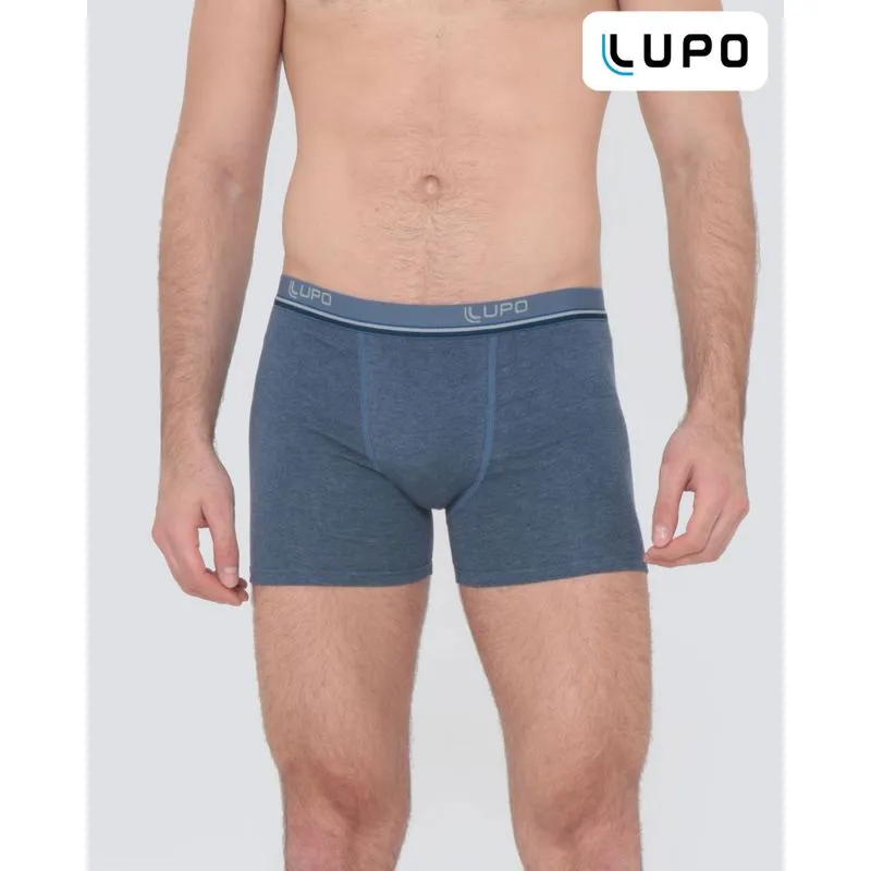 Cueca Boxer Lupo Azul Escuro P