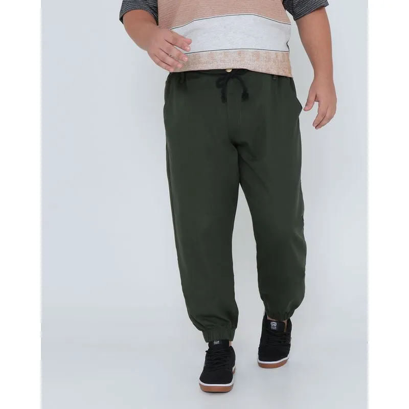 Calça Sarja Masculina Plus Size Verde Musgo 50