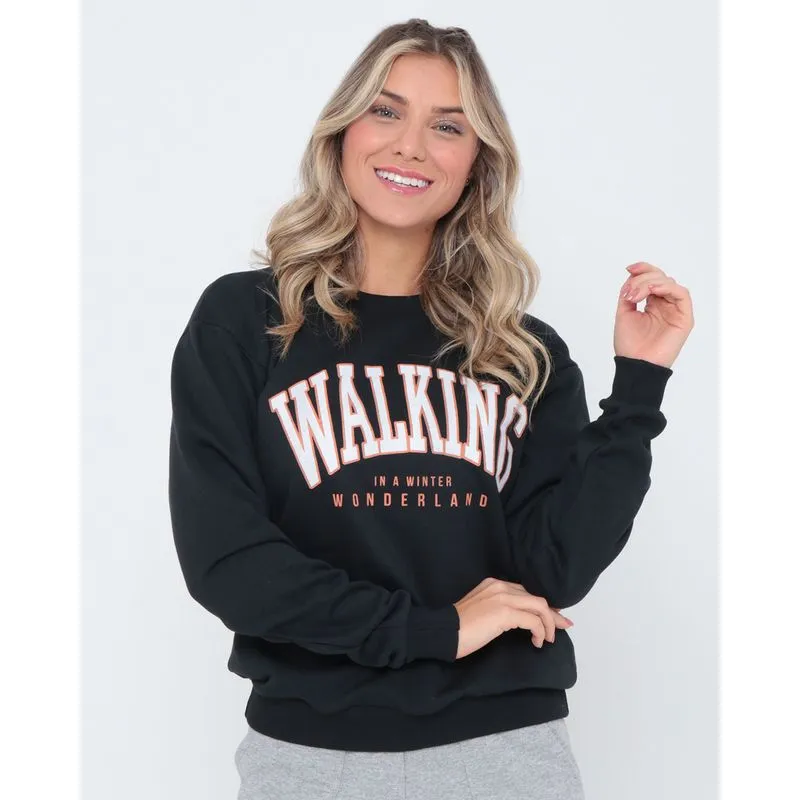 Blusão Moletom Feminino Walking Preto GG