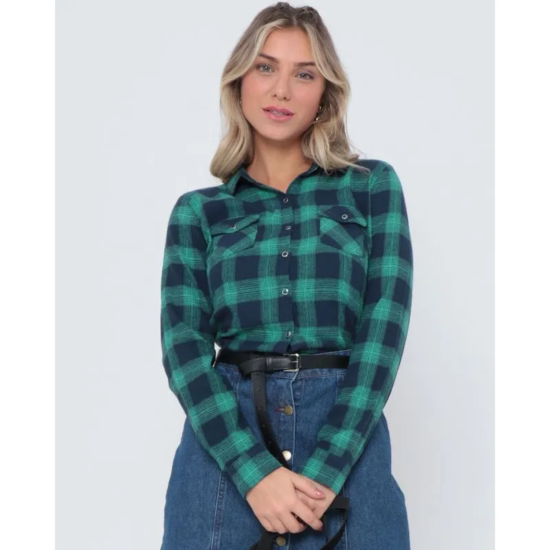 Camisa Feminina Estampa Verde Claro GG