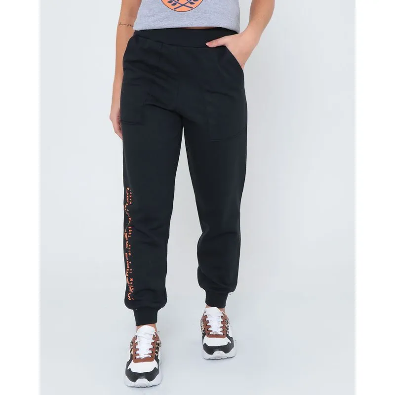 Calça Feminina de Moletom Estampa Silk Preta P