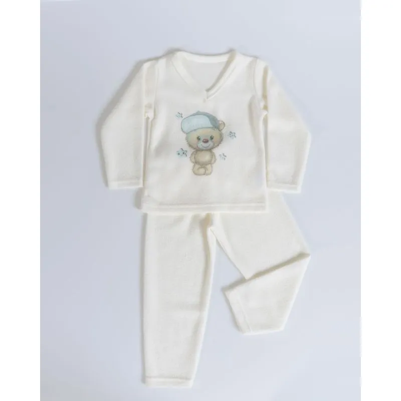Pijama Bebê Estampa Bichinhos Off White 1