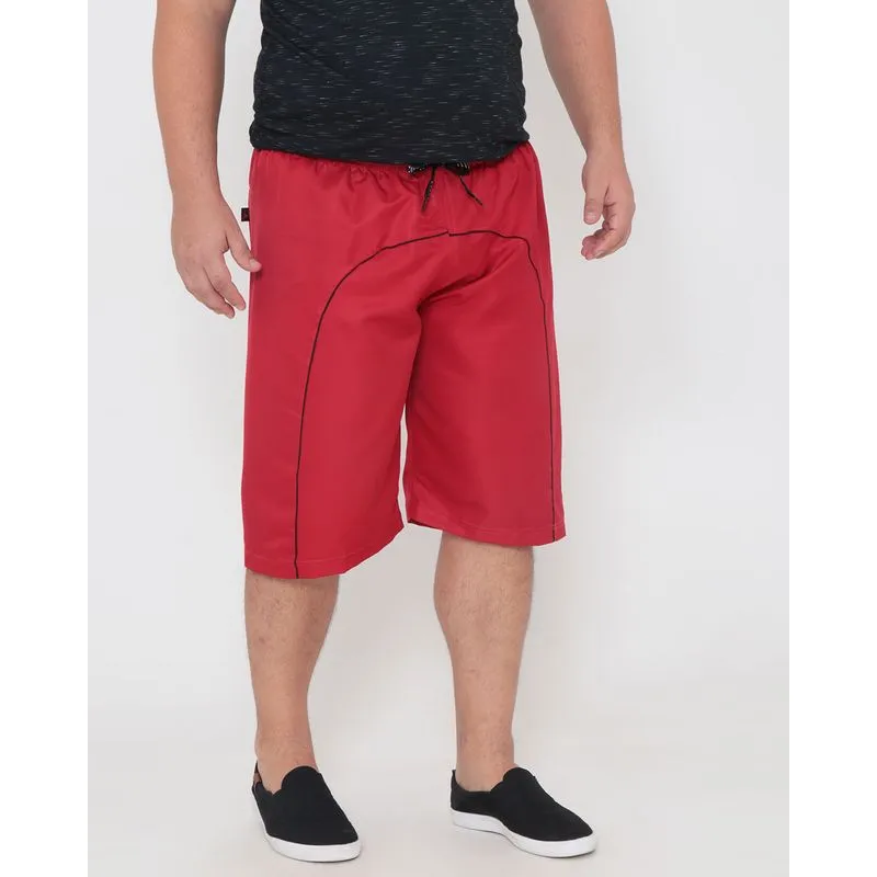 Bermuda Masculina Plus Size Vermelha G3