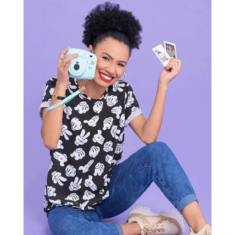 Blusa Longline Estampa Mickey Disney Preta M