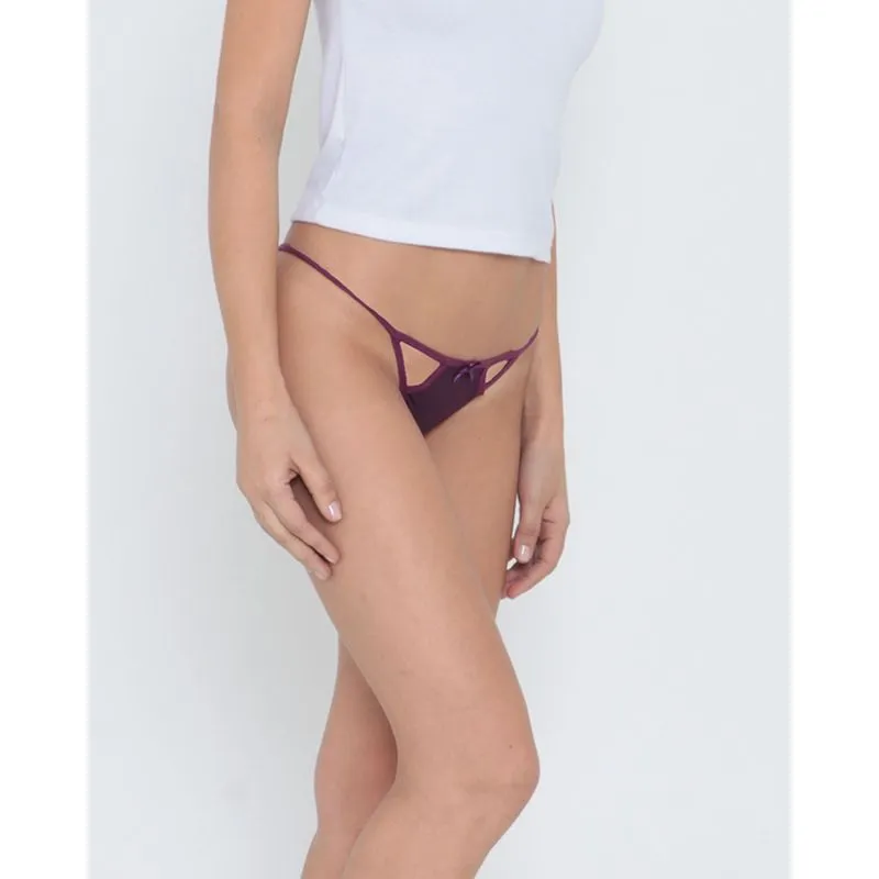 Calcinha String Avulsa Fio Renda Roxa M