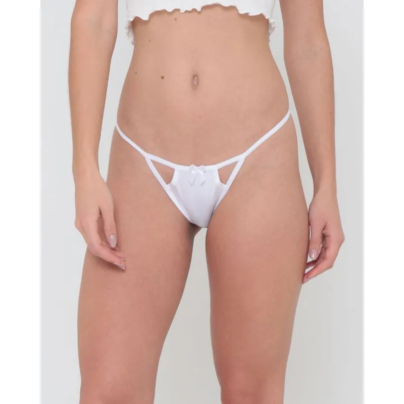Calcinha String Avulsa Fio Renda Branca P