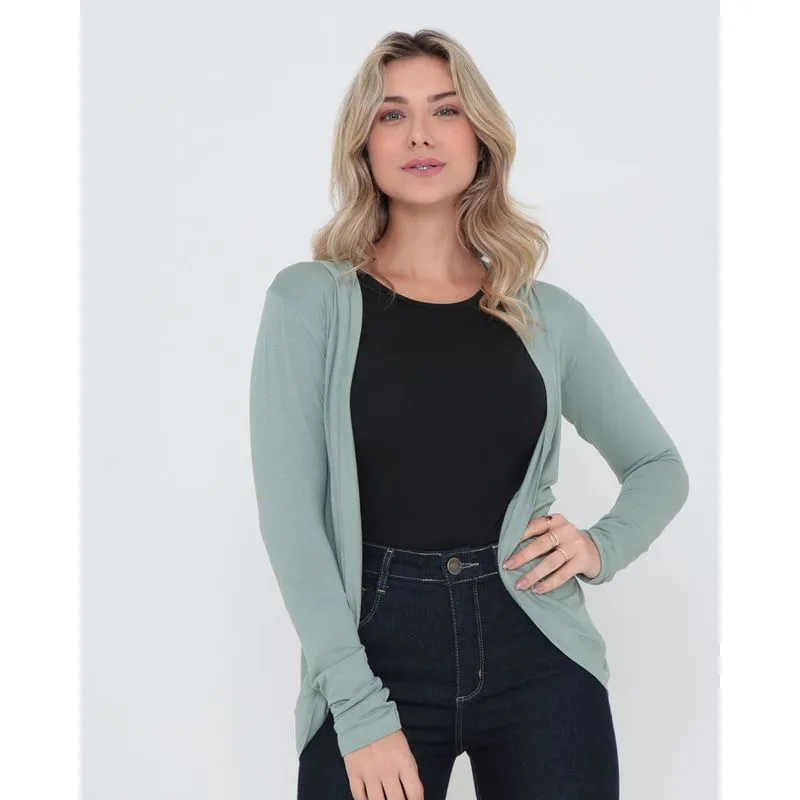 Capa Feminina Malha Básica Verde Claro M