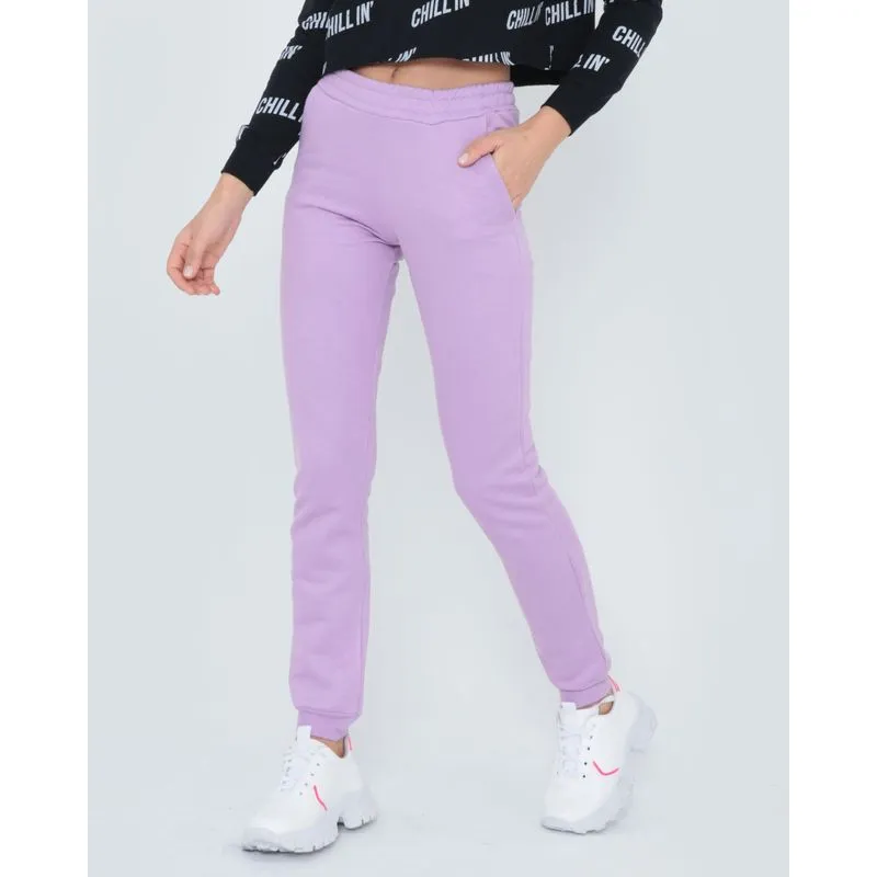 Calça Moletom Feminina Jogger Lilás GG
