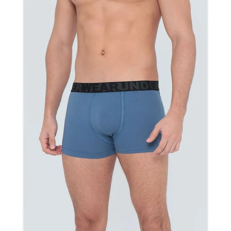 Cueca Boxer Algodão Azul Escuro P