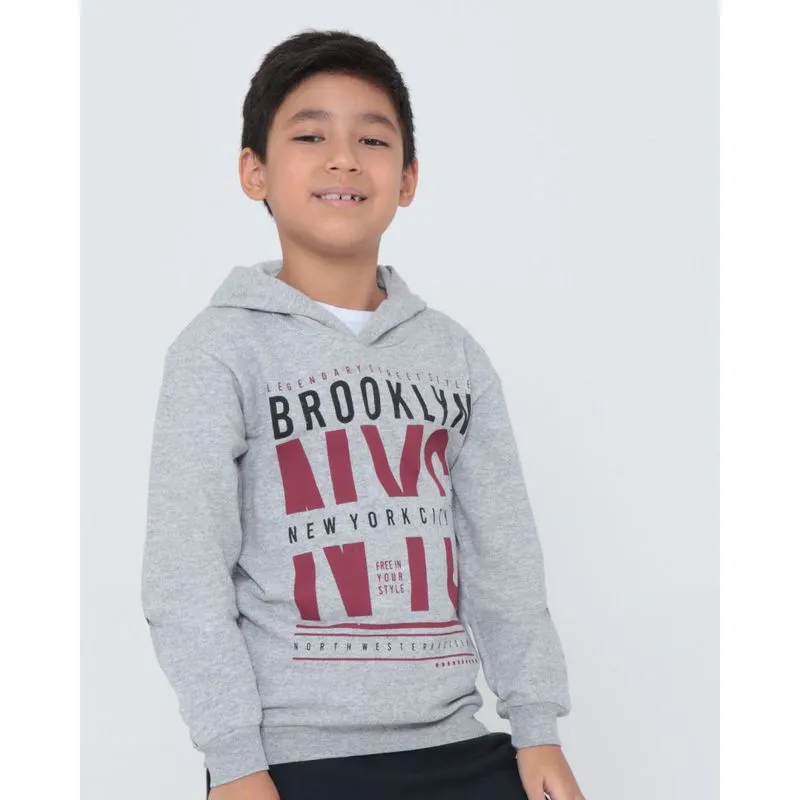 Blusão de Moletom Infantil NYC Cinza Claro 6