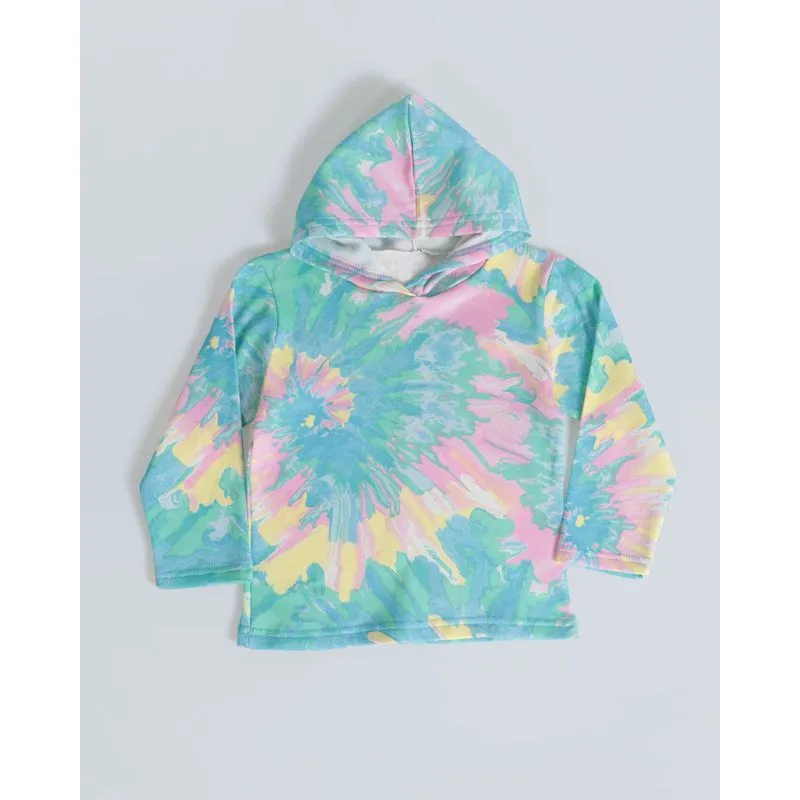 Blusão Bebê Moletom Tie Dye Azul 2