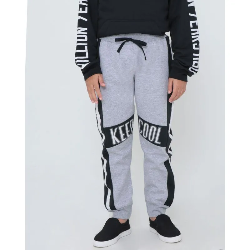 Calça de Moletom Infantil Sport Cinza Claro 10
