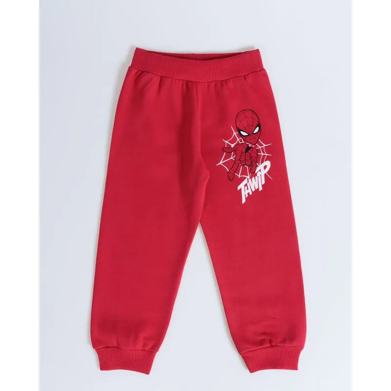 Calça Moletom Bebê Homem Aranha Marvel Vermelha 1