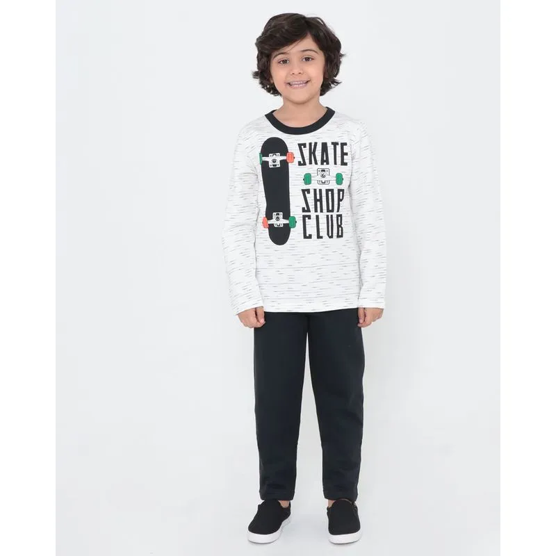 Conjunto de Moletom Infantil Skate Off White 8
