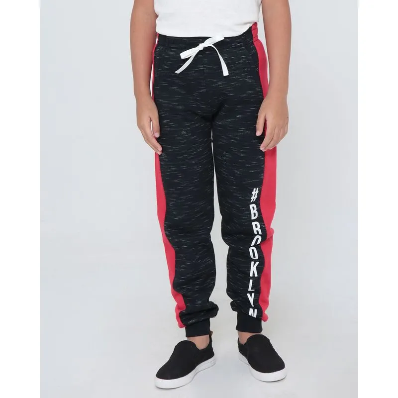 Calça de Moletom Infantil Brooklyn Flamê Preta 6