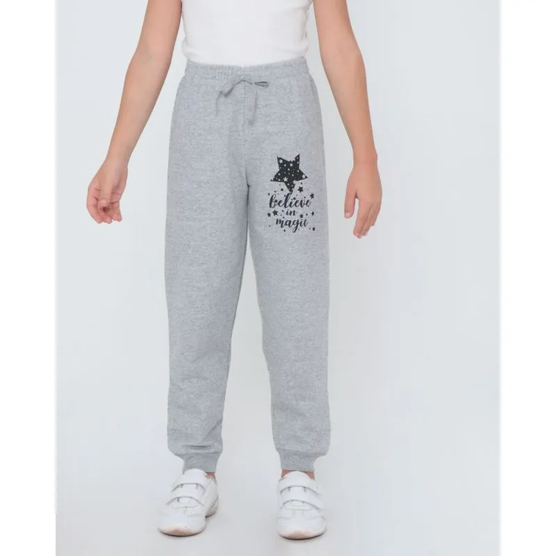 Calça Moletom Infantil Jogger Estrela Cinza 6