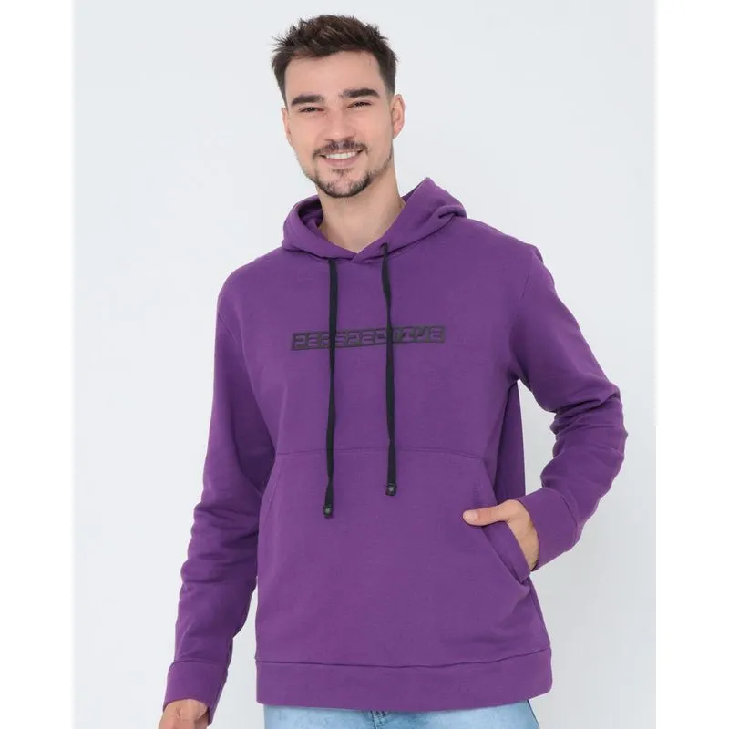 Blusão Moletinho Masculino Estampado Roxo P