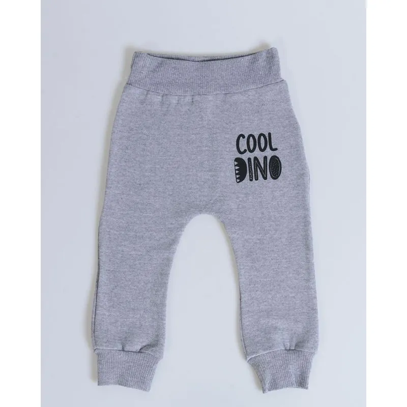 Calça Moletom Bebê Saruel Dino Cinza M