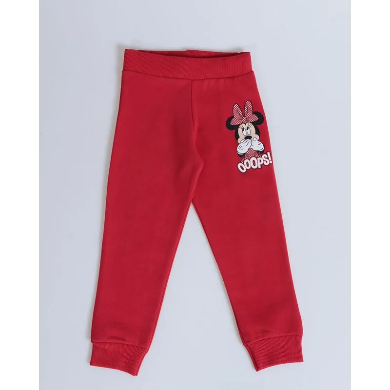 Calça Moletom Bebê Minnie Mouse Disney Vermelha 3