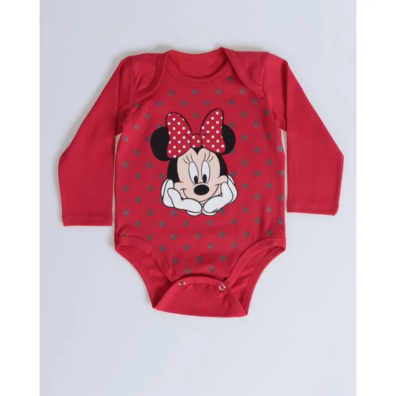 Body Bebê Mickey Mouse Disney Vermelho P