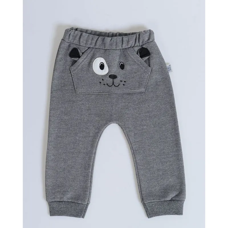 Calça Moletom Bebê Saruel Dog Mescla Cinza G