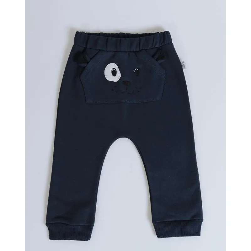 Calça Moletom Bebê Saruel Dog Azul Marinho P