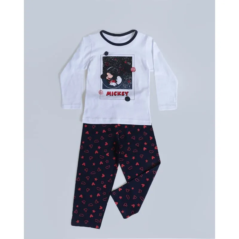 Pijama Longo Bebê Mickey Mouse Disney Branco 2