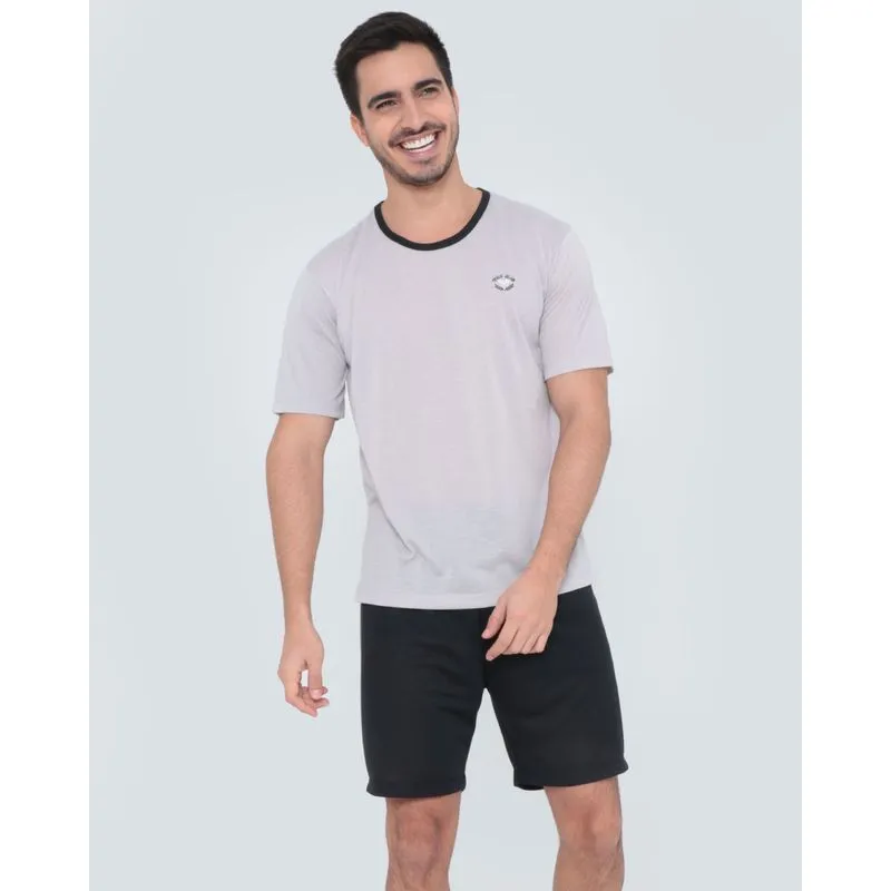 Pijama Masculino Curto Preto M