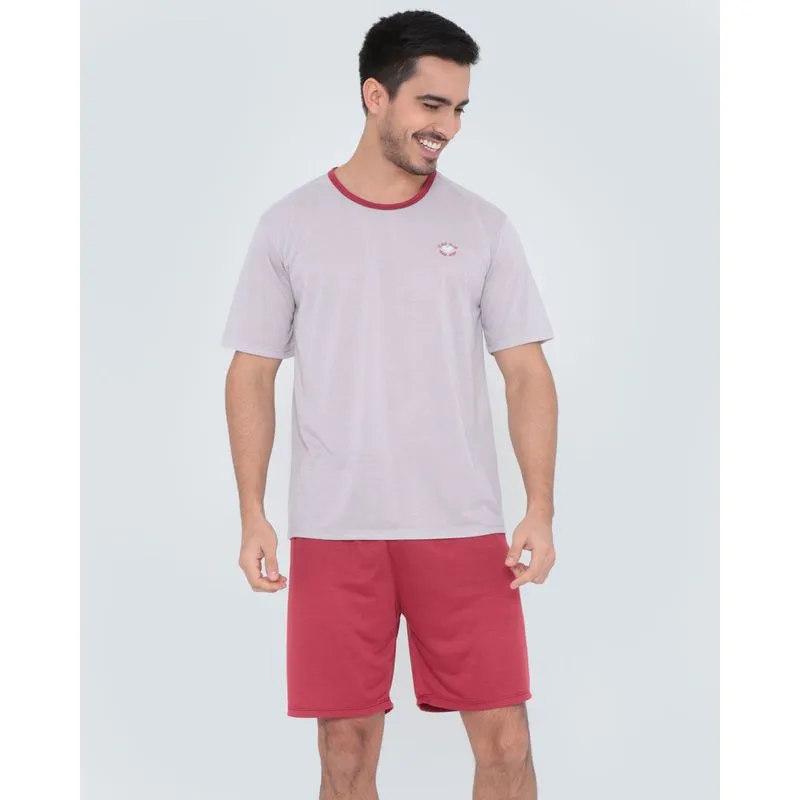 Pijama Masculino Curto Vermelho GG