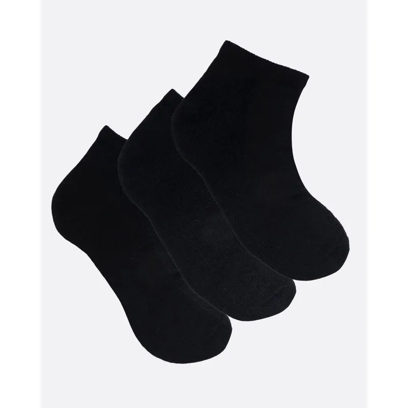 Kit 3 Pares de Meia Feminina Cano Curto Selene Pretas 34 A 39