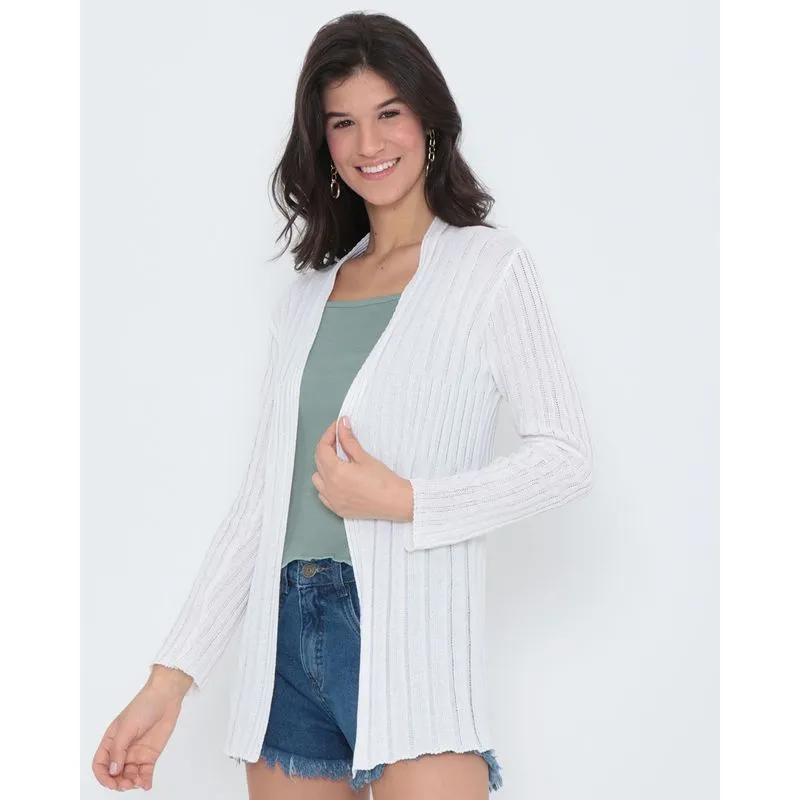 Capa Feminina Tricô Off White G