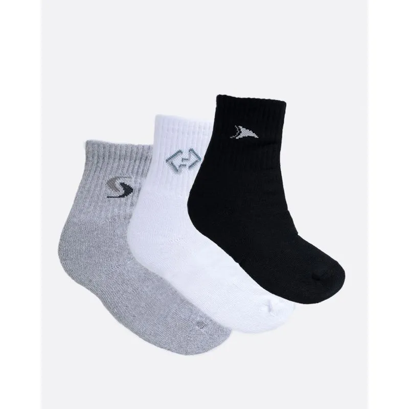 Kit 3 Pares de Meias Masculinas Cano Curto Brancas, Preta e Cinza 39 A 43