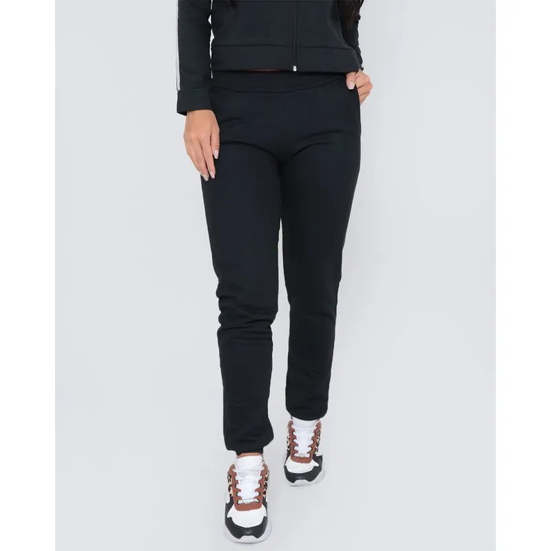Calça Moletom Feminina Jogger Básica Preta M