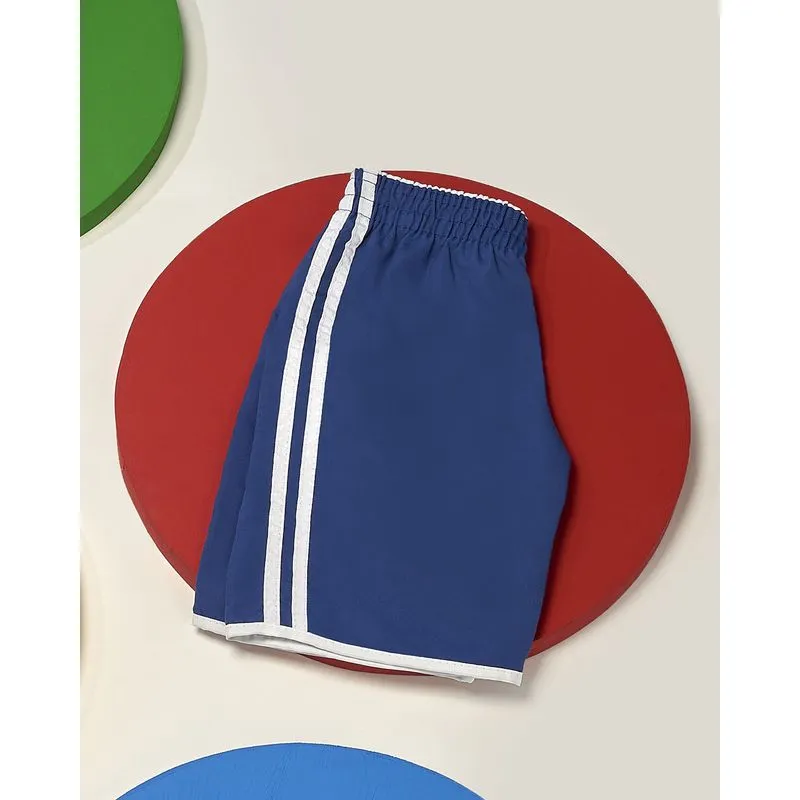 Bermuda Infantil Esportiva Listras Azul 4