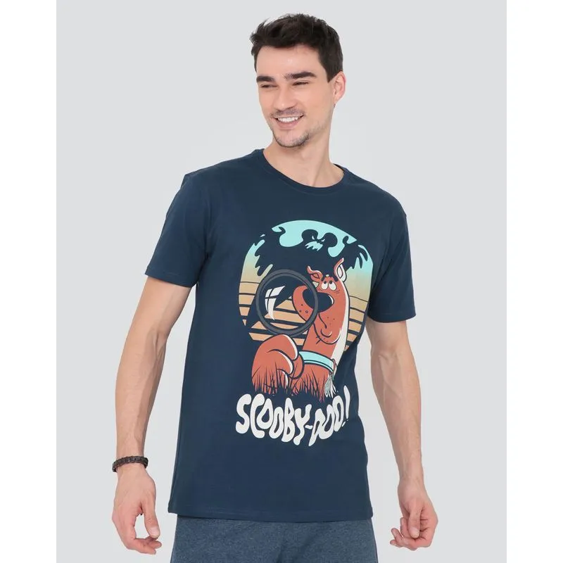 Camiseta Estampa Scooby Doo Azul Marinho P