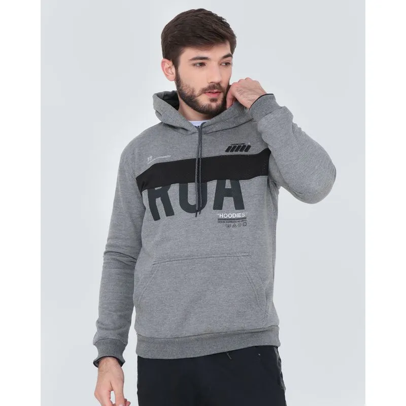 Blusão Moletom Masculino Rua Mescla Cinza Escuro P